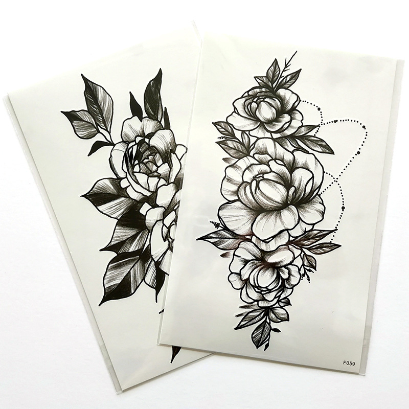 网红纹身贴花臂一次性贴纸防水tattoos临时纹身贴纸定制纹身贴ins