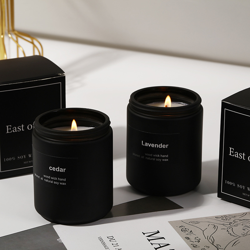 Handmade Smokeless Soy Wax Frosted Glass Scented Candle Wholesale Creative Souvenir Scented Candle Amazon
