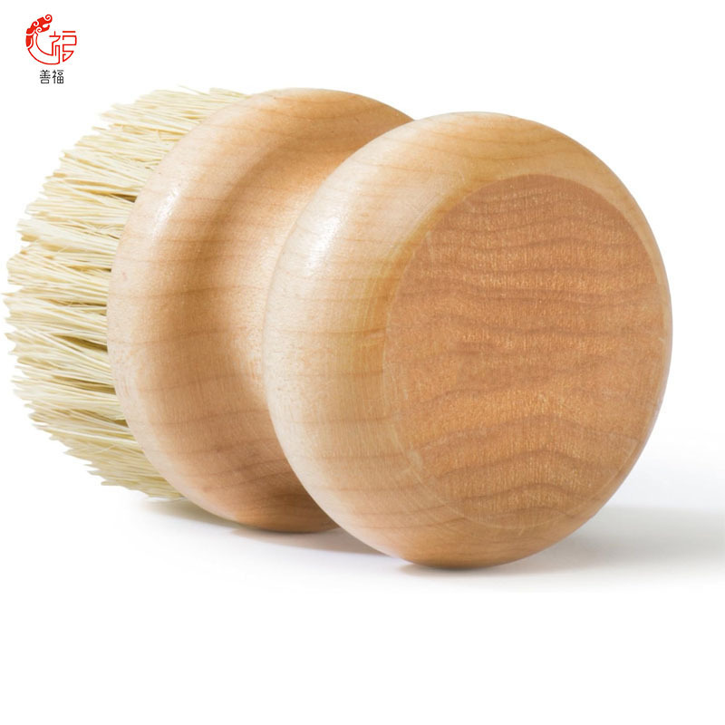 Chopping Board Oil Scrub Brush – Round Wooden Scrub Brush for Bamboo Wood Chopping Board Chopping Board Etc