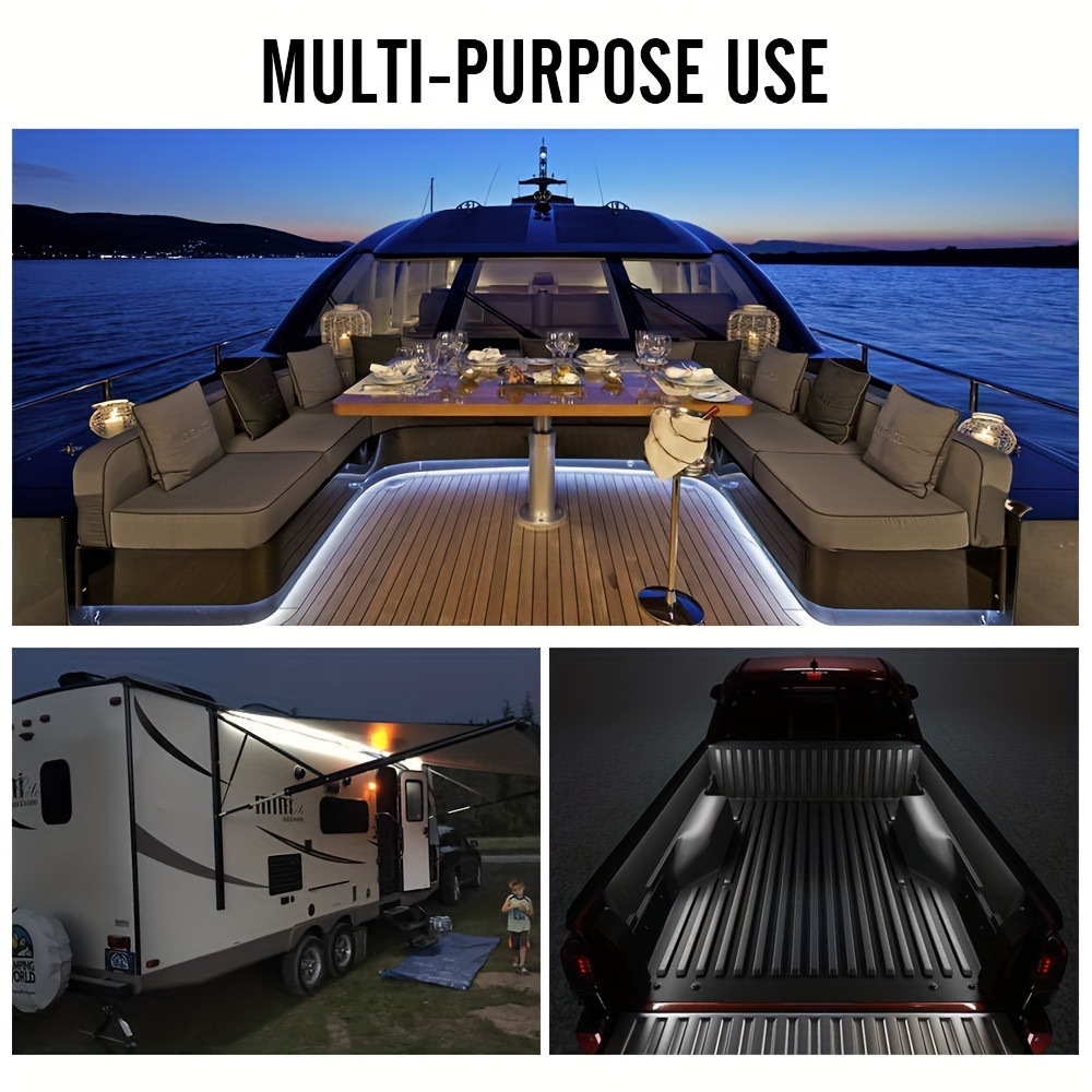 Pickup Truck Compartment Lighting with Tail Box Light Car Atmosphere Light Switch Control One-To-Three Trunk Light