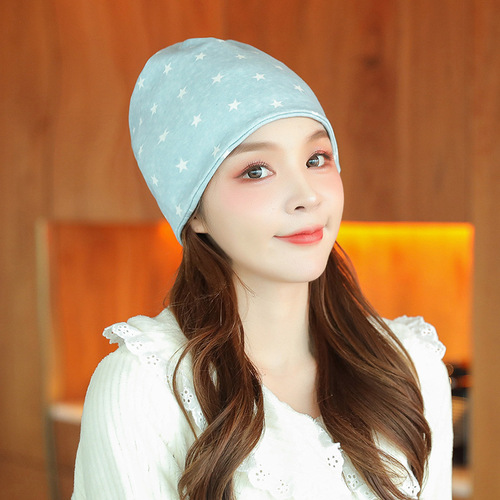 Confinement hat spring and autumn pure cotton windproof maternity hat autumn and winter pregnant women's headscarf summer thin postpartum confinement supplies