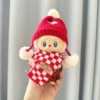 Scarf, coffee overall, baseball cap