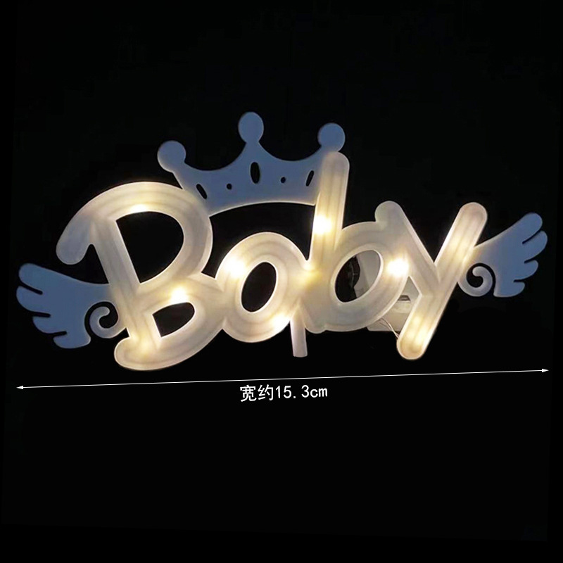 Pequeña caja blanca cadena de luz de cobre lámpara de pastel de cumpleaños día de San Valentín LOVE letra lámpara 520 ramo caja de regalo lámpara decorativa