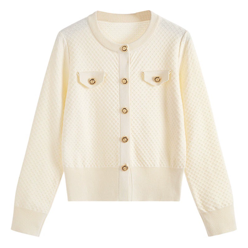 Женская одежда, жаккардовый короткий вязаный кардиган в стиле Шанель, новый весенний женский свитер, топ, модное пальто
