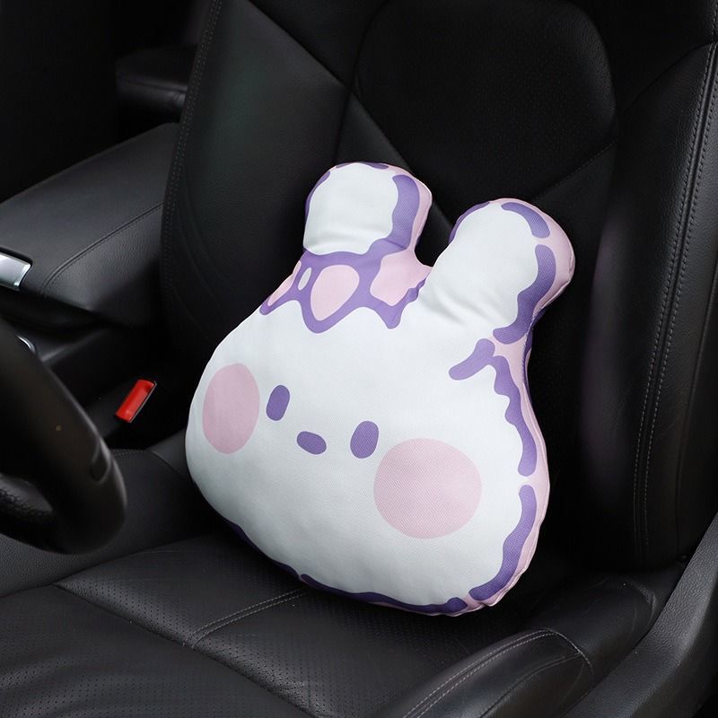 목 베개 귀여운 곰 탄성 허리 쿠션 사계절 패션 여성 자동차 인테리어 머리 받침 여름 자동차