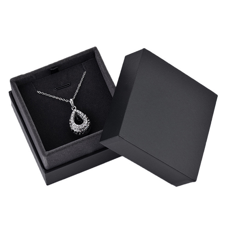 Black Necklace Ring Bracelet Pendant Jewelry Display Packaging Gift Box_voghion.com