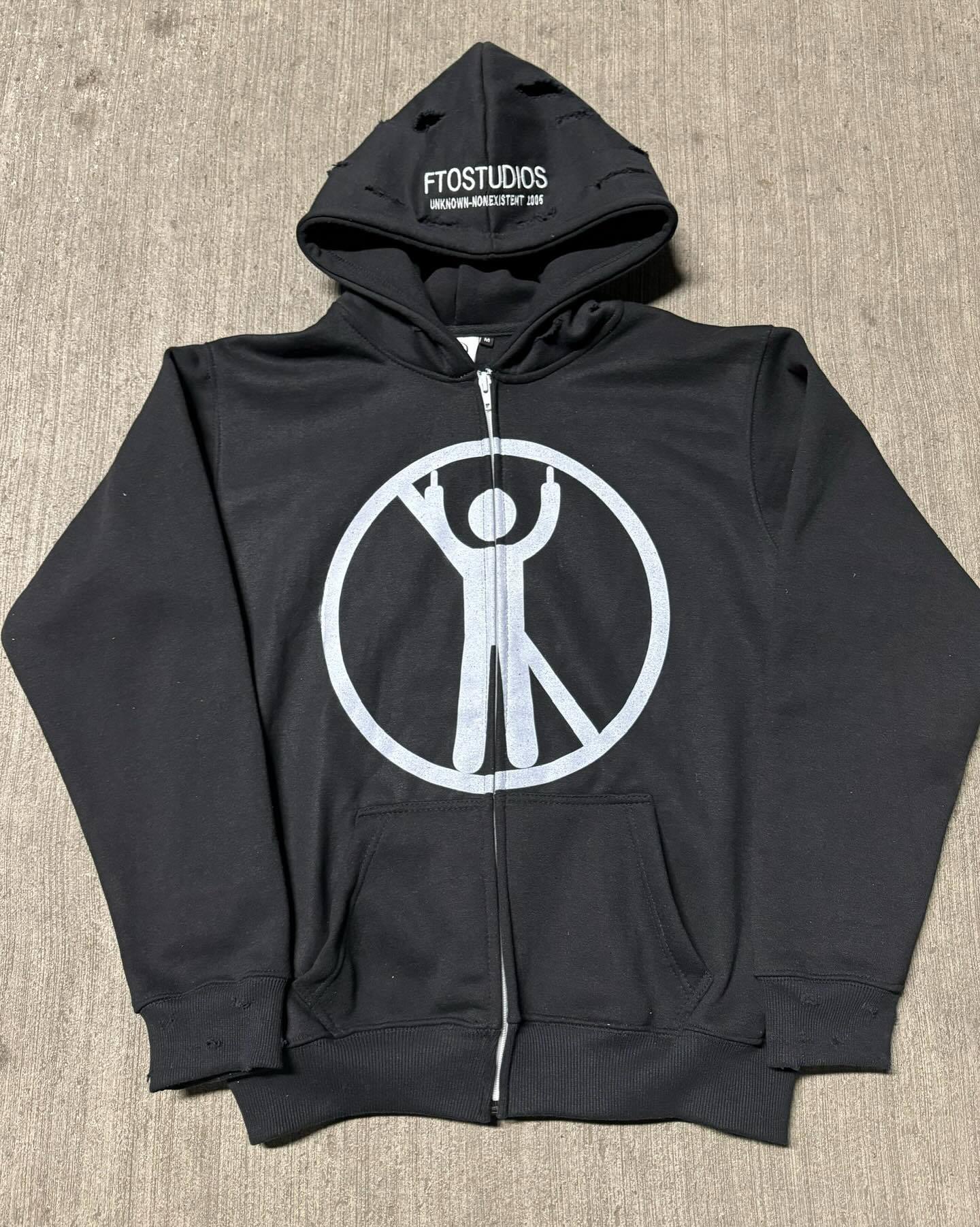 Men's Clothing American Casual Style Unisex Design Spring Hooded Sweatshirt Cardigan Sweatshirt American Trend_viptrois.com