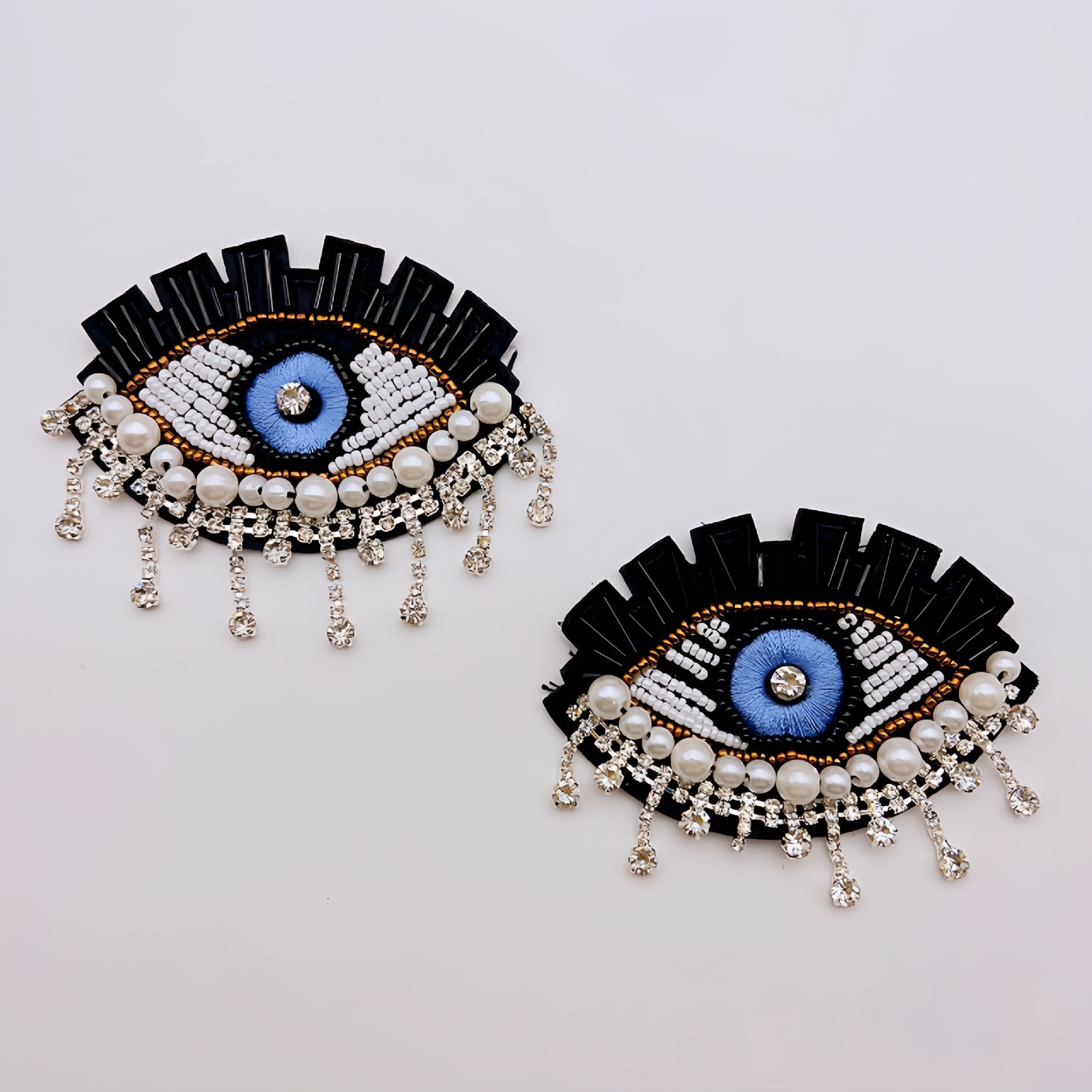 手工跨境服装辅料珠片珠子珠管眼睛服装饰品女装包包布贴绣花章