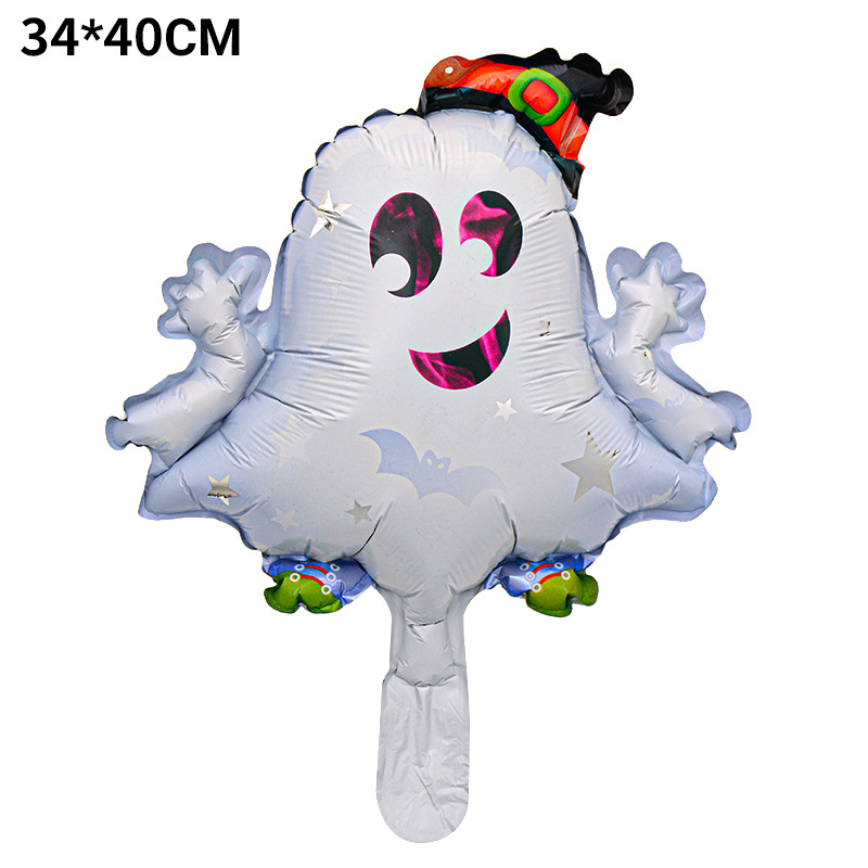 Mini globo de Halloween calavera calabaza murciélago araña decoración de Halloween dibujos animados de forma especial globo de película de aluminio
