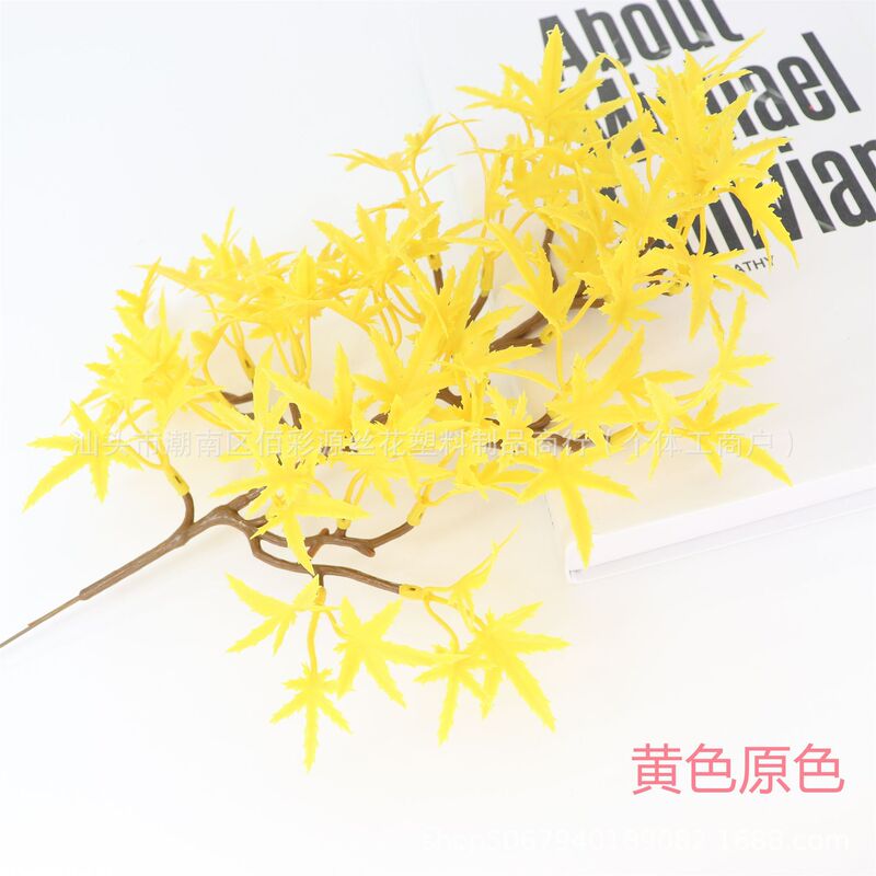 in stock artificial green plant autumn maple leaf chicken claw bone pentagonal leaf ginkgo leaf home flower arrangement branch decoration