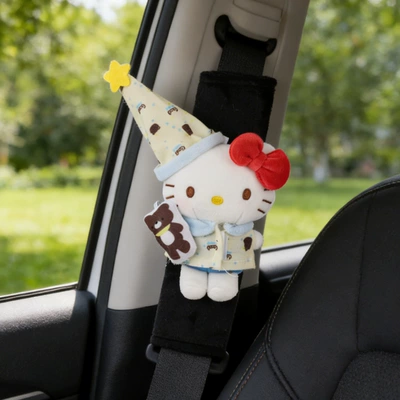 Seat belt shoulder pad Plush Toy Car Seatbelt Shoulder - black-shoulder-pads-crystal-velvet-pajama-set-single-piece-kt