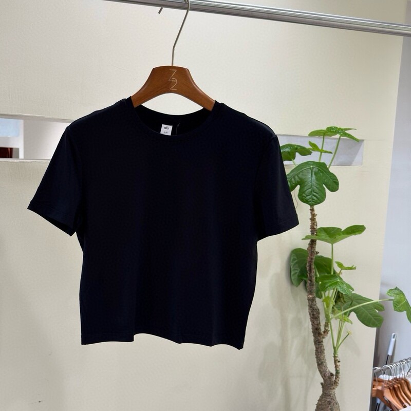 Alo Same Style Lightweight Quick-Dry Short-Sleeve Sports Casual Fitness Yoga Breathable Slim-Fit Versatile Base T-Shirt