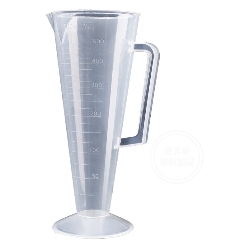 SOURCE manufacturer 25ml-500ml plastic triangle measuring cup conical measuring cup PP measuring cup plastic beaker in stock