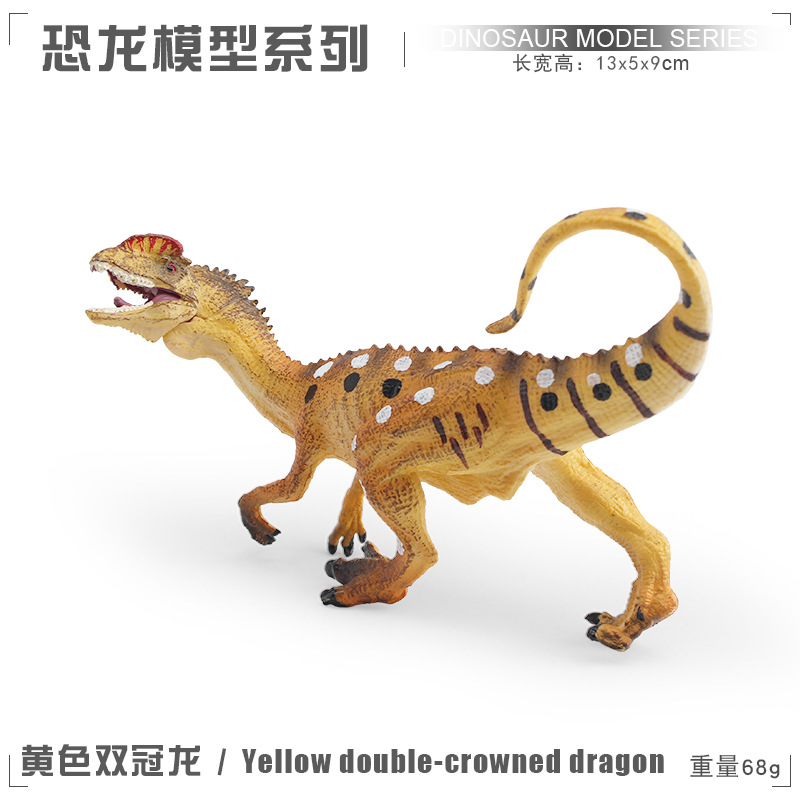 Simulación transfronteriza modelo de dinosaurio jurásico Cognitivo para niños Velociraptor Double Ridge Triceratops Juguetes de decoración hechos a mano