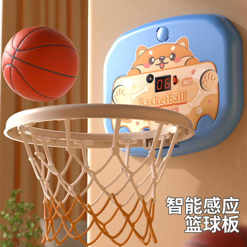 Disparo en casa interior para niños Marco de baloncesto Soporte de baloncesto para el hogar Juguetes de baloncesto para bebés Puntos de almacenamiento plegables para niños