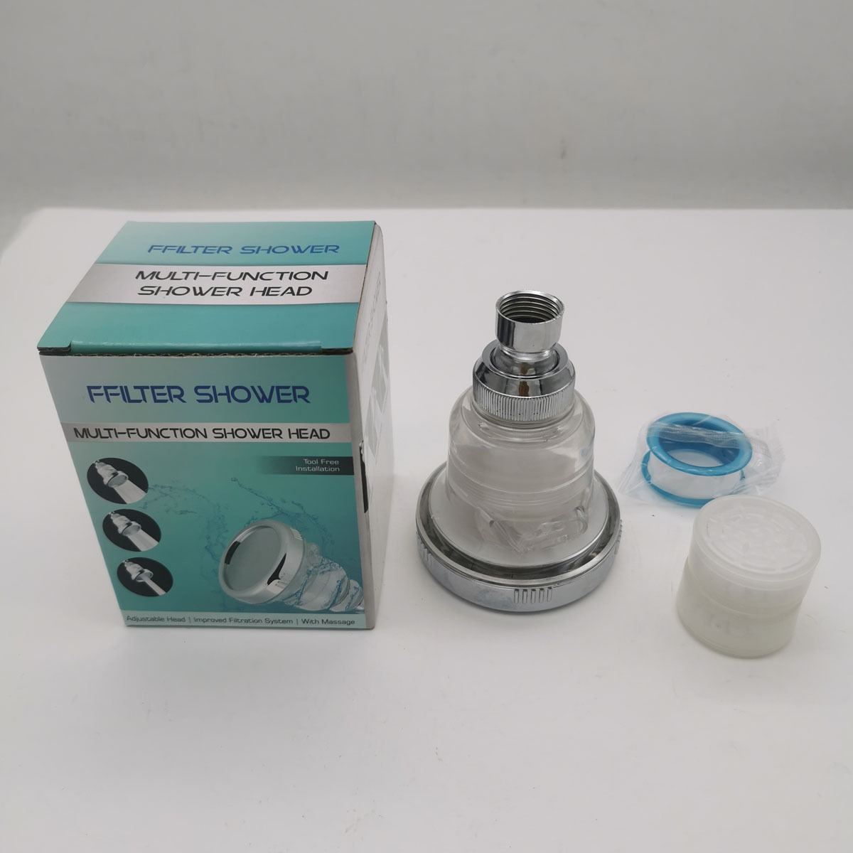 The American-style shower ceiling is equipped with a concealed 3-inch filter and a three-function pressurized small shower head for rain suppression details Picture
