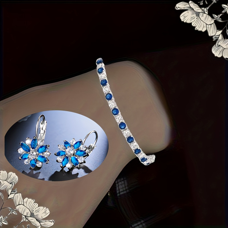 fashionable earrings with zircon