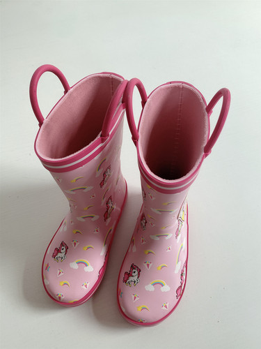 Foreign single children baby fashionable non-slip rain boots mid-calf all-season astronaut elementary school students' water boots portable excluding tax