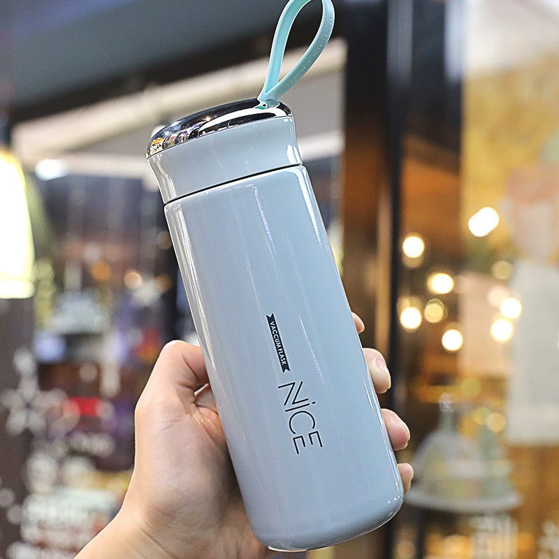 Portable Water Bottle Nice 400 ml, stainless vacuum cup for students — compact, giftable