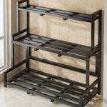 铁艺不锈钢花架置物架阳台户外庭院落地式阶梯多层多肉花盆托架子