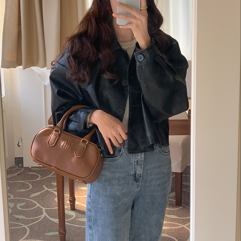 Bolsa de mujer de alto grado bolsa de mujer nicho nuevo bolso Retro bolsa de Boston Corea del Sur bolsa de mensajero del todo-fósforo