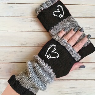 Y 32711 Warm Embroidered Gloves ��ů�������� �羳�W��