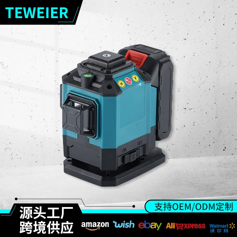 Внешняя торговля высокая точность автоматическое выравнивание наружного зеленого света прибор земли трансграничный 21 В многофункциональный 12 линий лазерный уровень