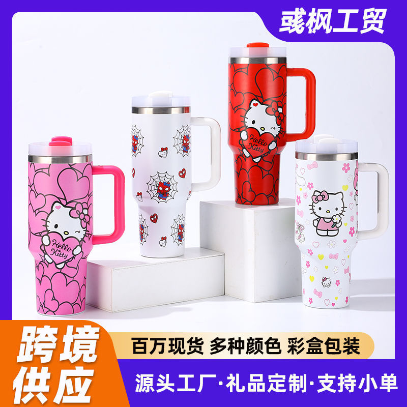 40oz serie de dibujos animados transfronterizos tazas de automóviles de gran capacidad 304 acero inoxidable aislamiento térmico aislamiento frío tazas de hielo al por mayor