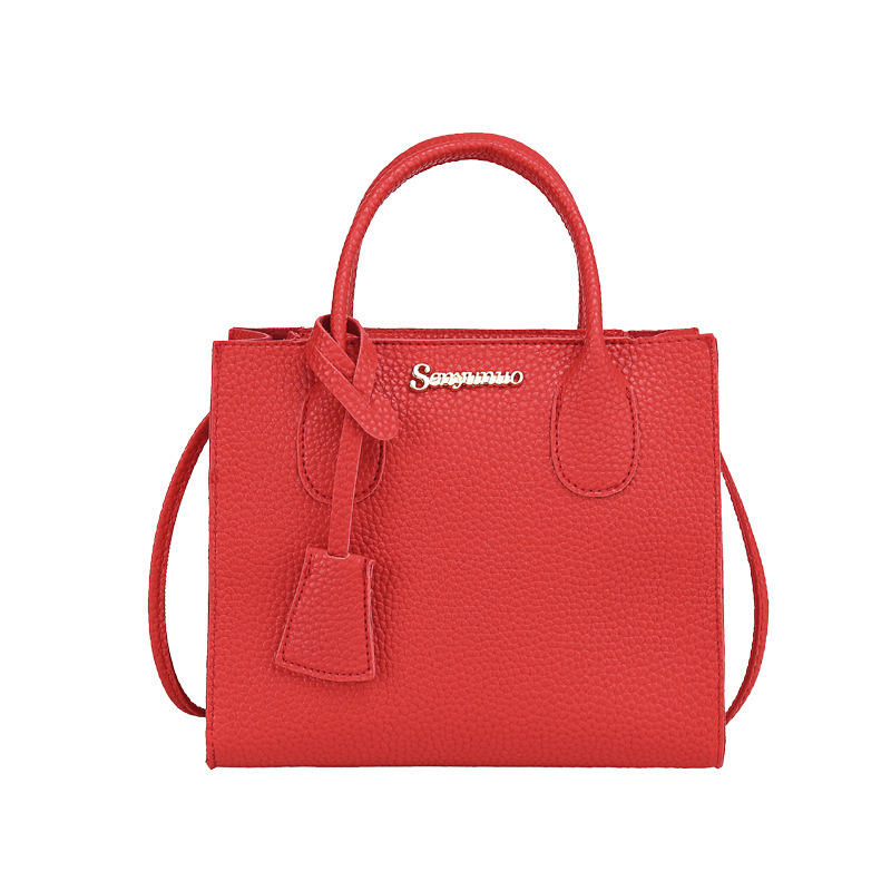 Bolso de mano de comercio exterior 2025 nuevo bolso de mujer de comercio exterior estampado litchi bolso de hombro bolso de mujer fábrica directa