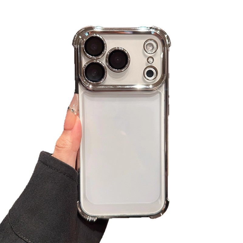 适用iPhone17promax手机壳电镀四角防摔苹果16镜头膜15软壳保护套|undefined