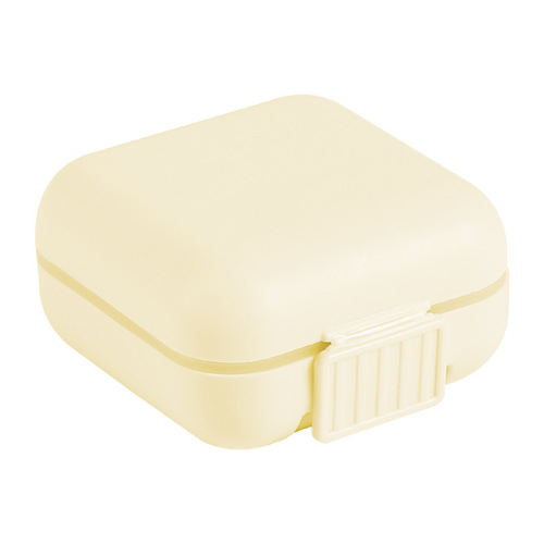 Pill box for home use when going out, portable multi-purpose pill box, silicone ring double seal to prevent odor cross-compartment pill box