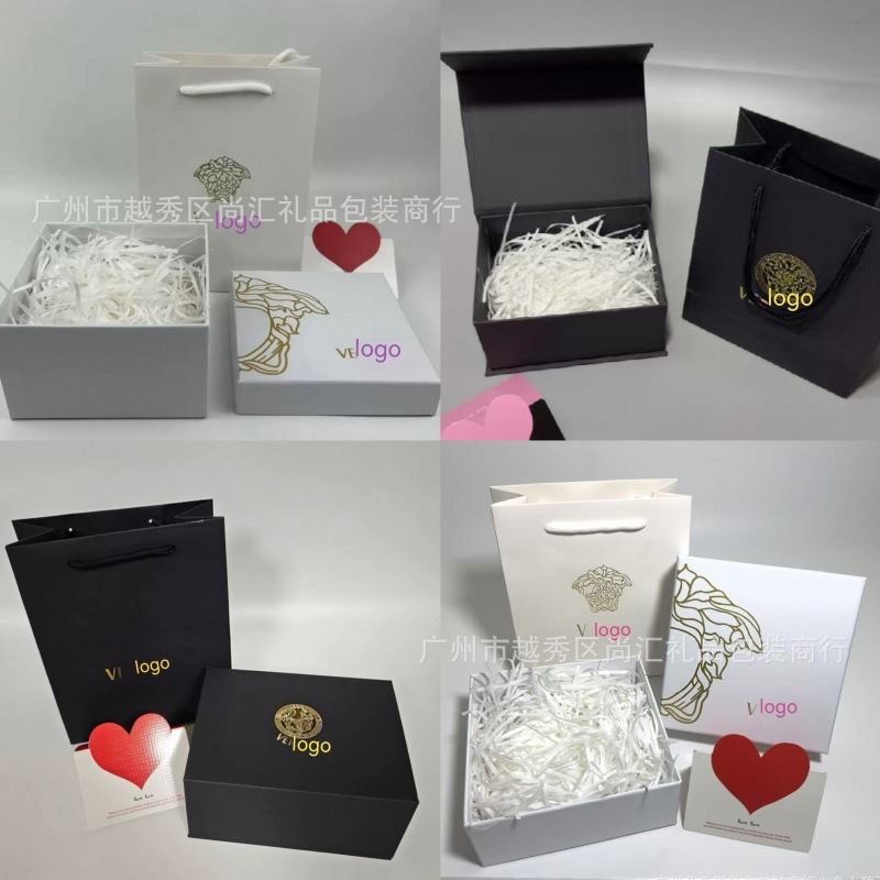 New Versace Perfume Box Meduli Gift Box Crystal Diamond Women's Perfume Gift Box Set Valentine's Day Gift Packaging Bag