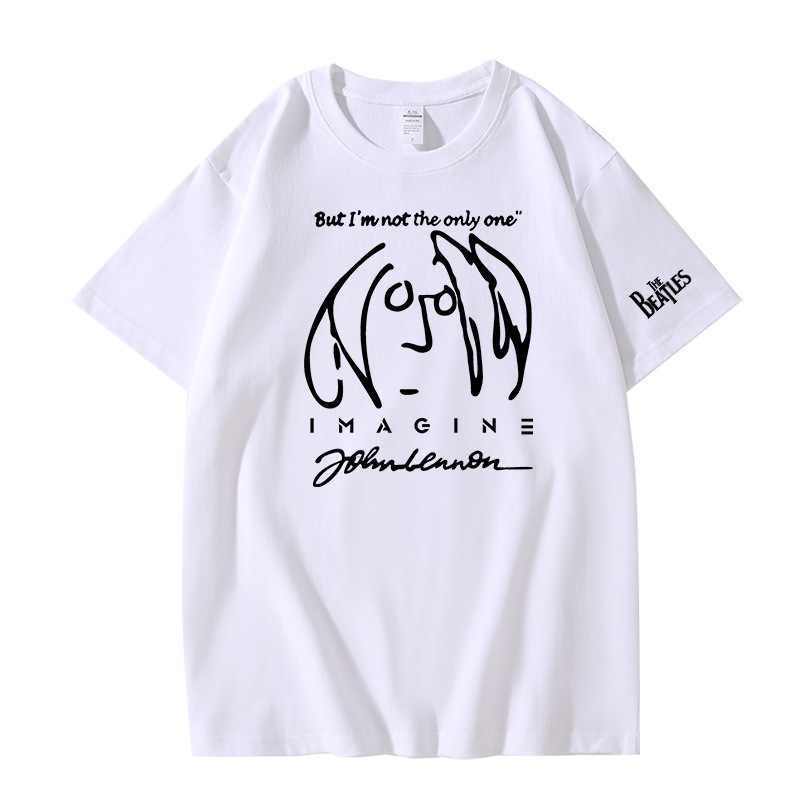 Long-Term T-Shirts for Summer Youth Men and Women Short-Sleeved Half-Sleeved Clothes European and American Rock Metal Bands Hip-Hop Digital Sounds