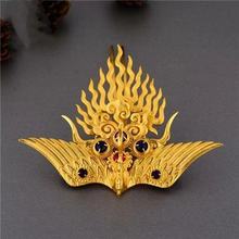 铜镀金凤凰发簪明制婚庆狄髻头面锦鸾分心凤凰古风发饰古法凤钗