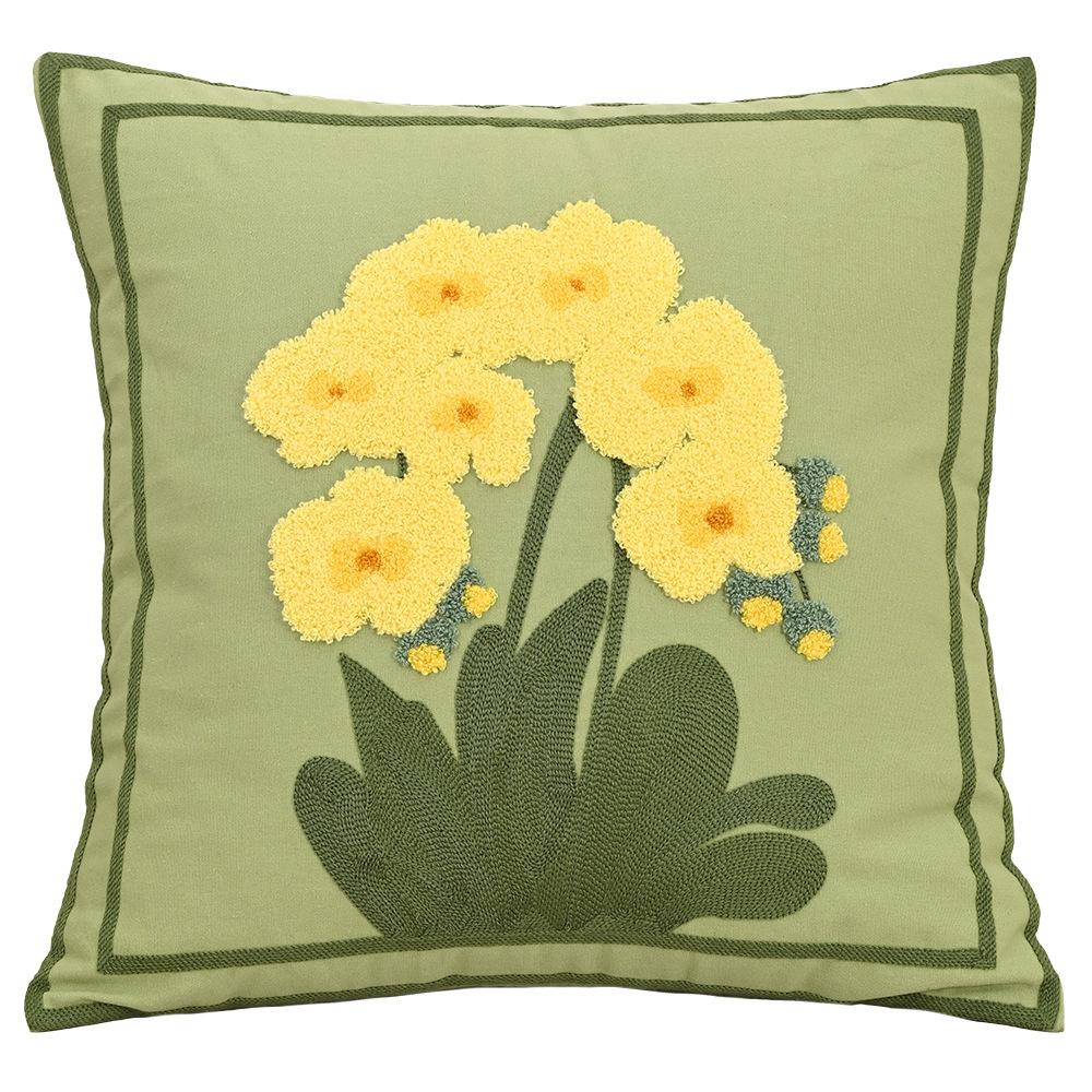 Nordic ins sala de estar toalla bordada sofá almohada cojín pequeño modelo fresco habitación almohada de respaldo de cabecera funda de almohada