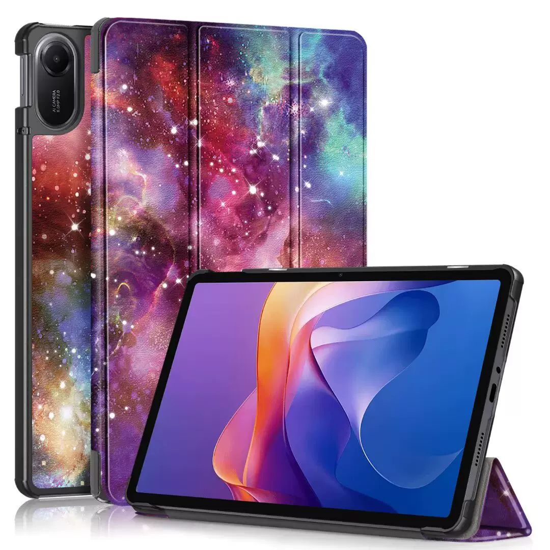 适用Xiaomi Redmi Pad2 2025平板电脑保护壳彩绘印图三折皮套定制