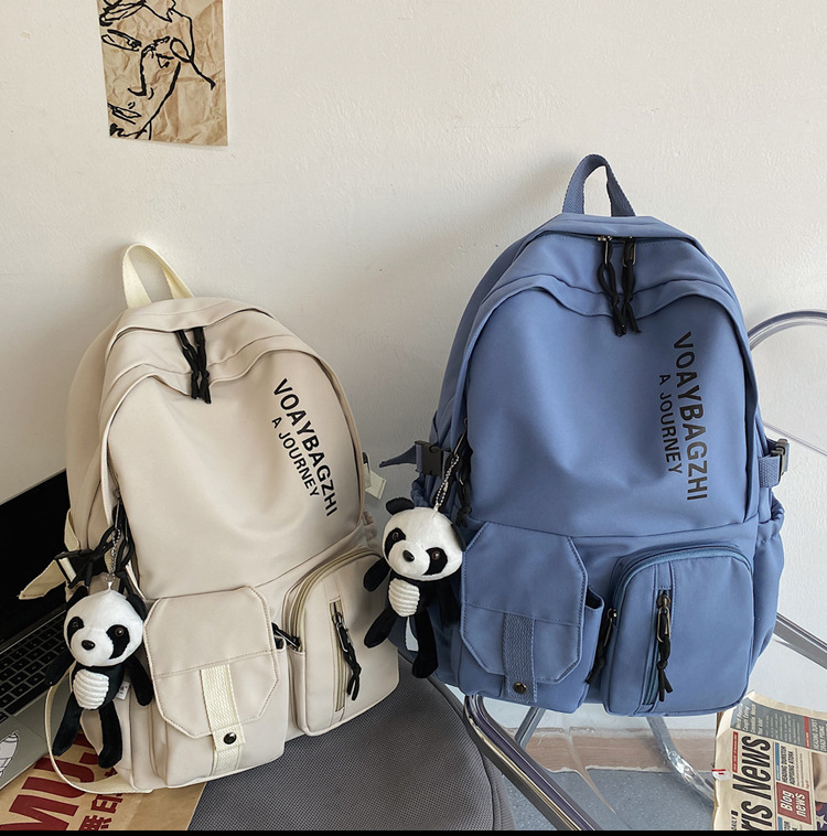 Korean Version Of Large Capacity Wild Backpack College Students Fashion Trend Couple Backpack display picture 9