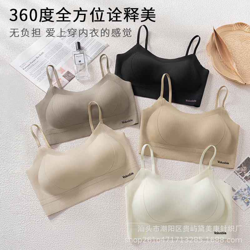 Invisible Seamless Beauty Back Bra for Women with Fixed Cups, Summer Cooling Sensation, Small Chest Gathering, Anti-Sagging Bra Wholesale
