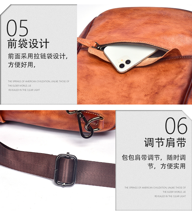 Ba lô retro phong cách Âu Mỹ chống trộm dung tích lớn — Màu đen cổ điển, Cà phê cổ điển, Màu nâu cổ điển chi tiết 21