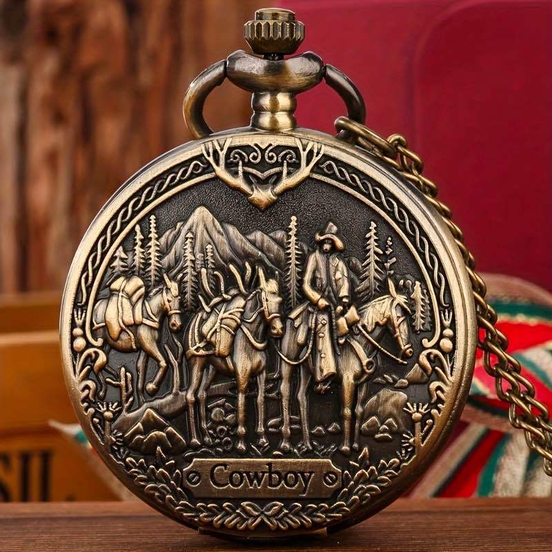 60g Weight Plastic Mirror Material Pocket Watch Classification Pointer Display Type Round Dial Shape Holiday, Daily Occasion Quartz Movement Geometric Pattern All Seasons Season Unisex Gender Vintage Style Style Vintage Style Geometric Quartz Pocket Watch 11