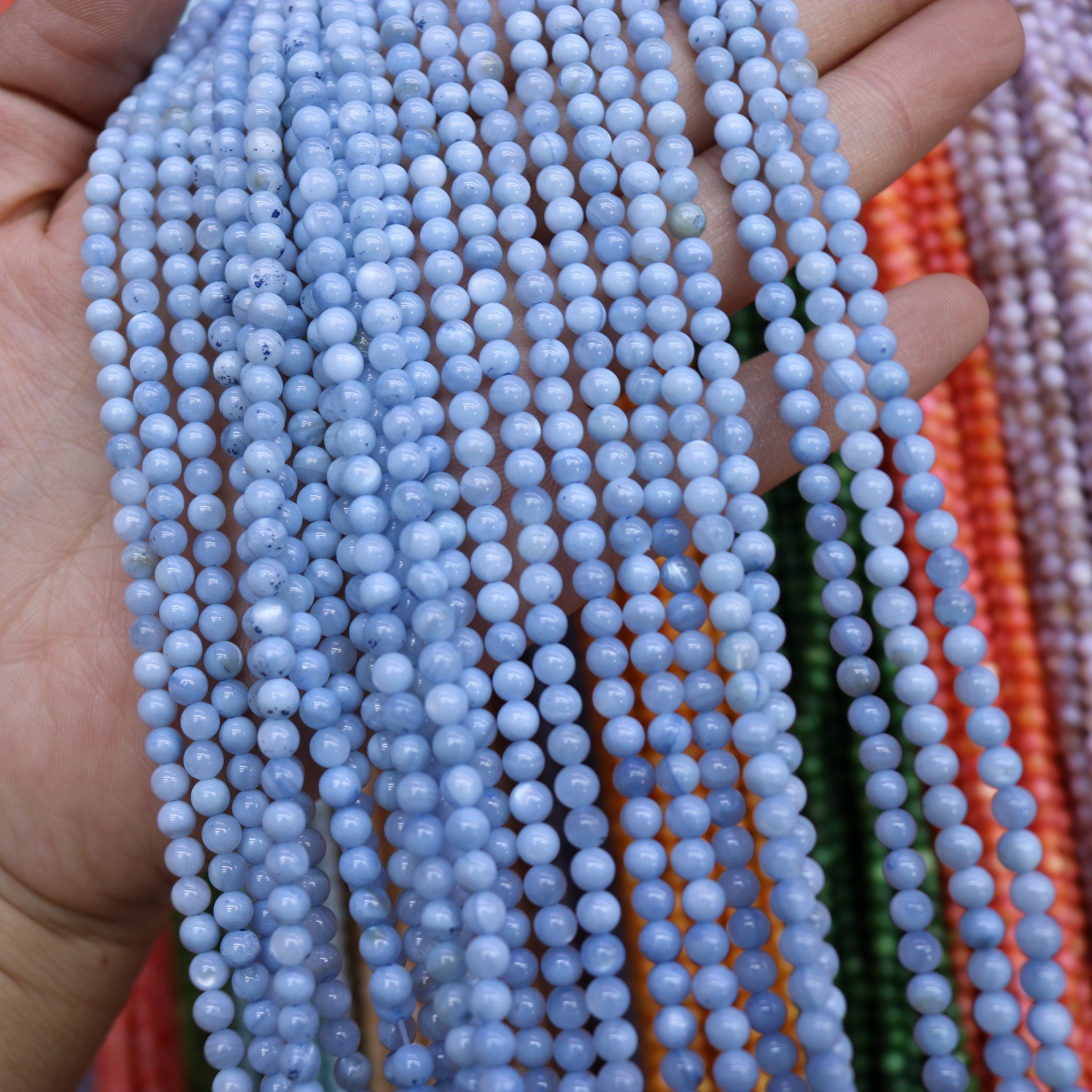 Conchas de agua dulce naturales cuentas mixtas de color 4mm color monocromático bolas perlas sueltas diy joyería accesorios joyería al por mayor image 31