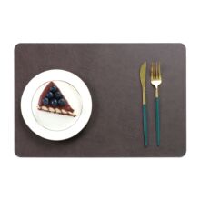 ins耐高溫桌墊方形圓形PVC皮革西餐墊隔熱防水杯墊套裝ins風