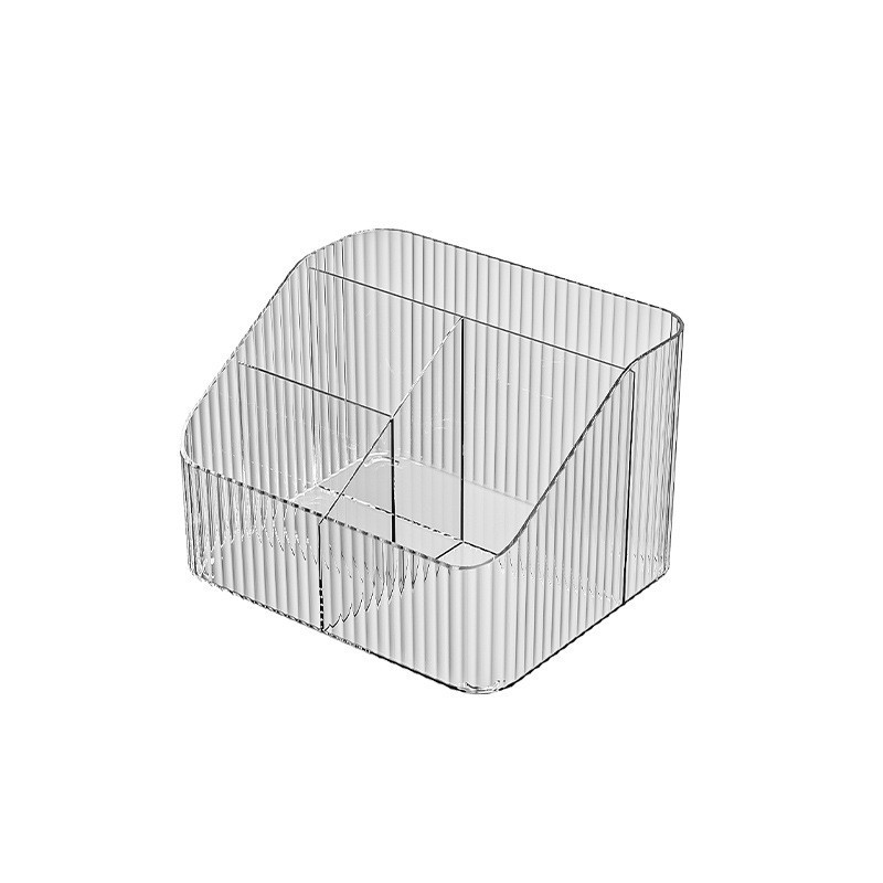 Caja de almacenamiento de escritorio de lujo ligero ins caja de almacenamiento de cosméticos transparente tocador máscara facial productos para el cuidado de la piel estante de almacenamiento