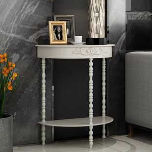 Entrance Table Strip Case Entrance Table Table Against the Wall Entry Door Opposite Door Strip Table Iron Semicircular Entrance Cabinet Extremely Narrow Table