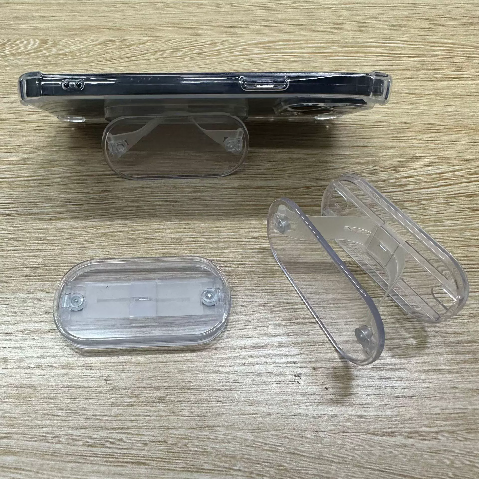 Новый прозрачный овальный паз сзади приклеивающийся Кронштейн для мобильного телефона Телескопический складной кронштейн Ремешок с защитой от падения на спине Кронштейн для ленивого человека