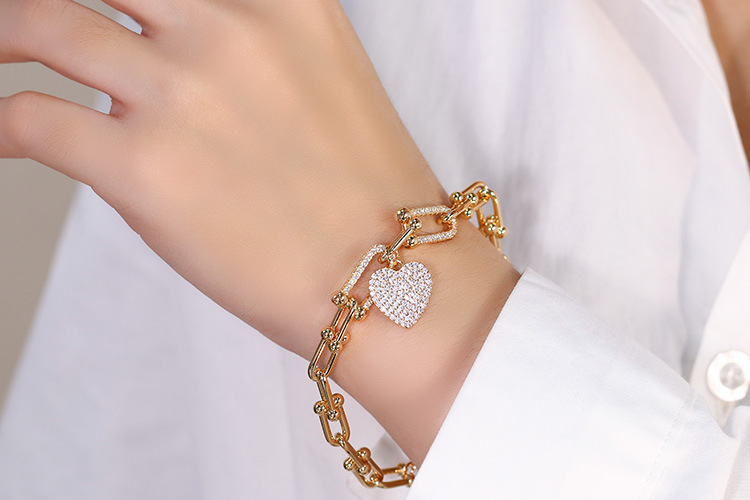 Cobre Forma De Corazón Pulsera Collar display picture 2