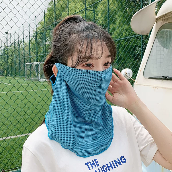 Ice towel mask sun-proof sun-proof sun-proof female summer UV-proof quick-drying neck cover cold feeling face protection neck hanging ear headscarf wholesale