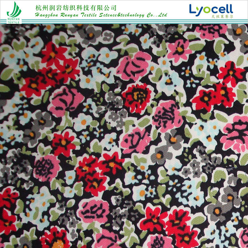 140gsm天丝棉印花面料32*32  Lyocell莱赛尔棉印花面料