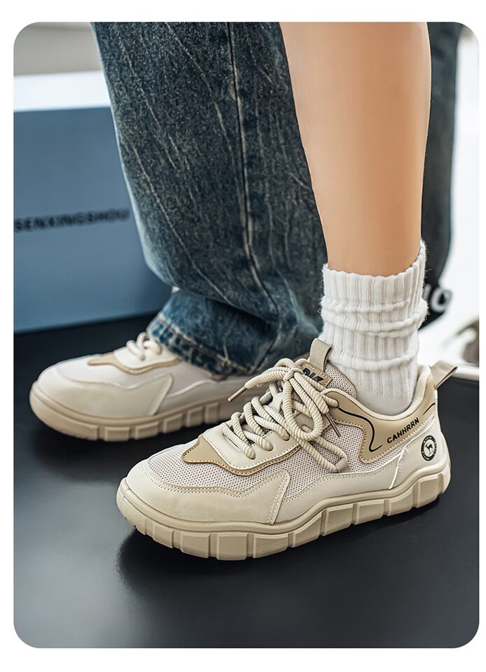 Giày nam mũi rộng thân lưới thoáng khí đế mềm phong cách thể thao casual, gót thấp 1-3 cm — 5019 màu xám, 5019 xám đen, 5019m màu chi tiết 10