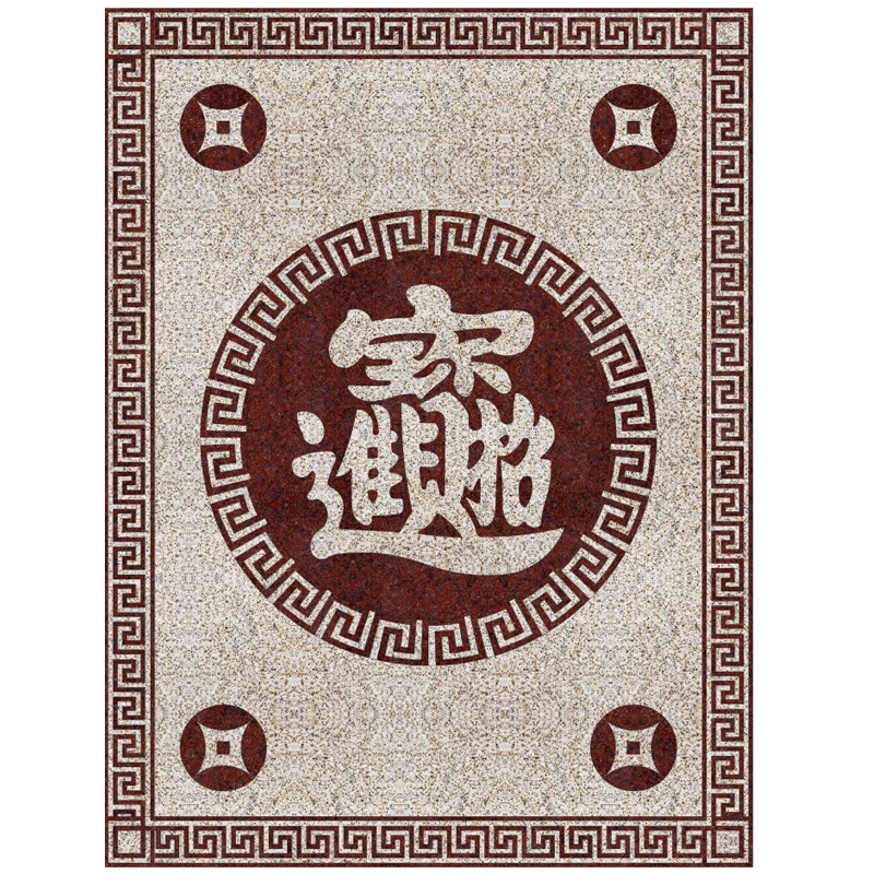 礅煌天然石材大理石花岗岩专业水刀拼花中式别墅户外地面厂家供应